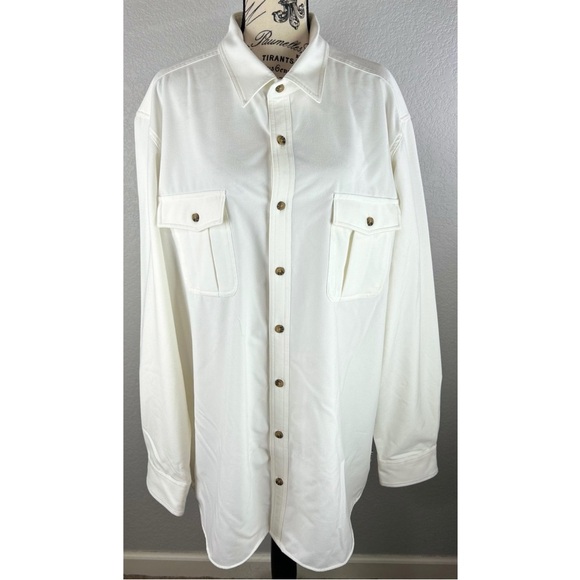 Rowm The Lodge Collection Long Sleeve Brushed Solid Button Down Shirt, 2XT - Picture 1 of 11